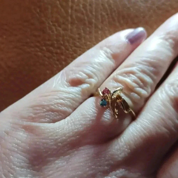 💙🌹Gold-plated Mother's ring. yellow - Picture 3 of 8